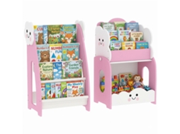 Furniture Storage Child 3 Has 8 Ans. Storage Jouets Child Modulaire With Doors - Magazines Has 4 Shelves. Pink