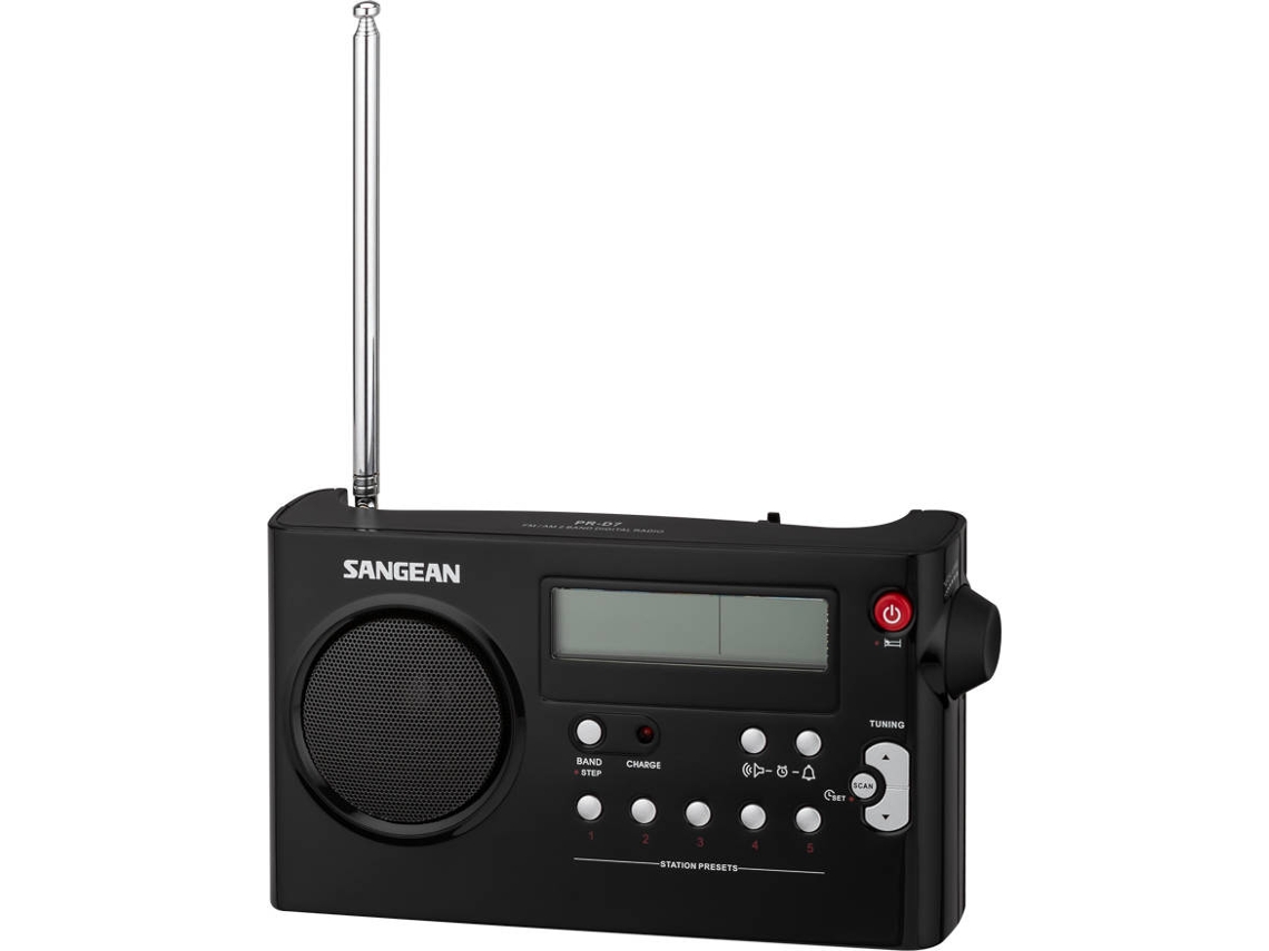 Rádio SANGEAN PRD7 (Preto Digital AM/FM Bateria) Worten.pt