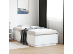 Estrutura De Cama 90x190 Cm Derivados De Madeira Branco