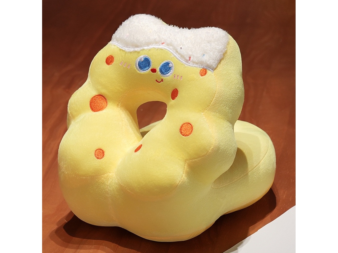 Almofada de Soneca de Queijo Cartoon, Tecido Friável, Pelúcia, Decoração de Casa, Cor Original CHABERLU