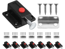 Conjunto De 8 Datas Botão Pressão Com Mola, Pretos, Parafusos E
