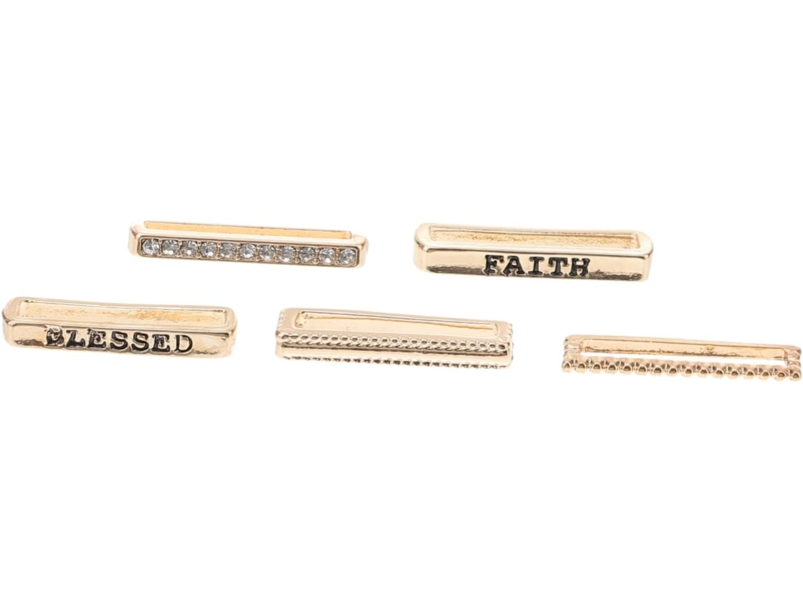 Conjunto De 5 Pingentes Decorativos Para Pulseiras De Relógio Em Liga Metálica. Gokoco