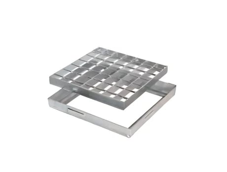 Malha De Calha De Drenagem Quadrada Grelha De Aço Galvanizado 60x60 Cm Maderterraneo