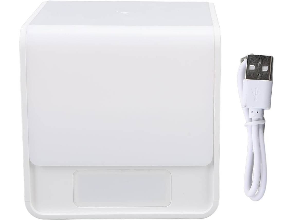 Luminária Noturna Led Em Formato De Cubo, Abajur Cabeceira Com