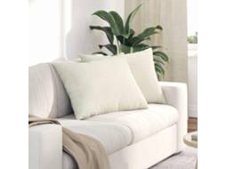 Vidaxl Travesseiros De Sofá 2 Pcs Creme 70 X 50 Cm