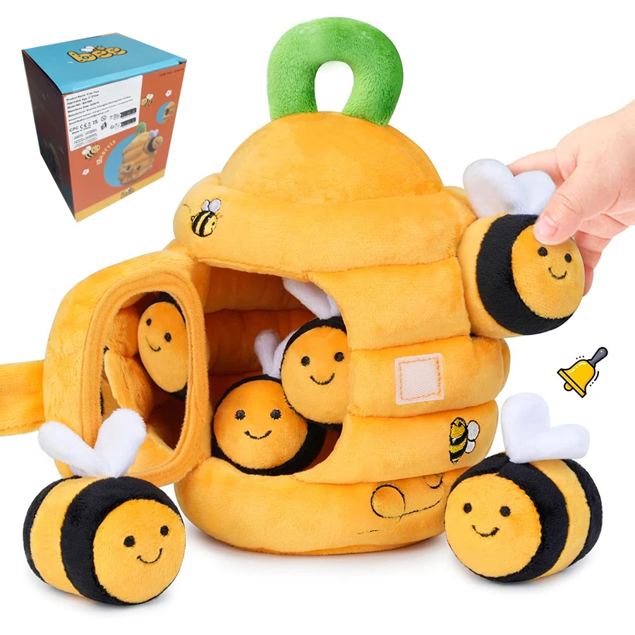Brinquedo para Bebê, Macio e em Formato de Favo de Mel, com 5 Funções Sensoriais. MDUG