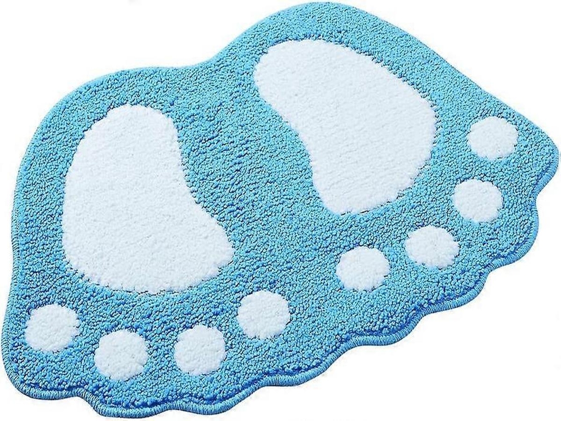 Lurelia Tapete Azul 40x60cm Microfibra Felpudo Látex