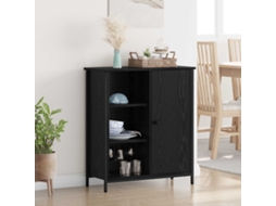 Vidaxl Buffet Carvalho Preto 70 X 30 X 80 Cm Derivados De Madeira