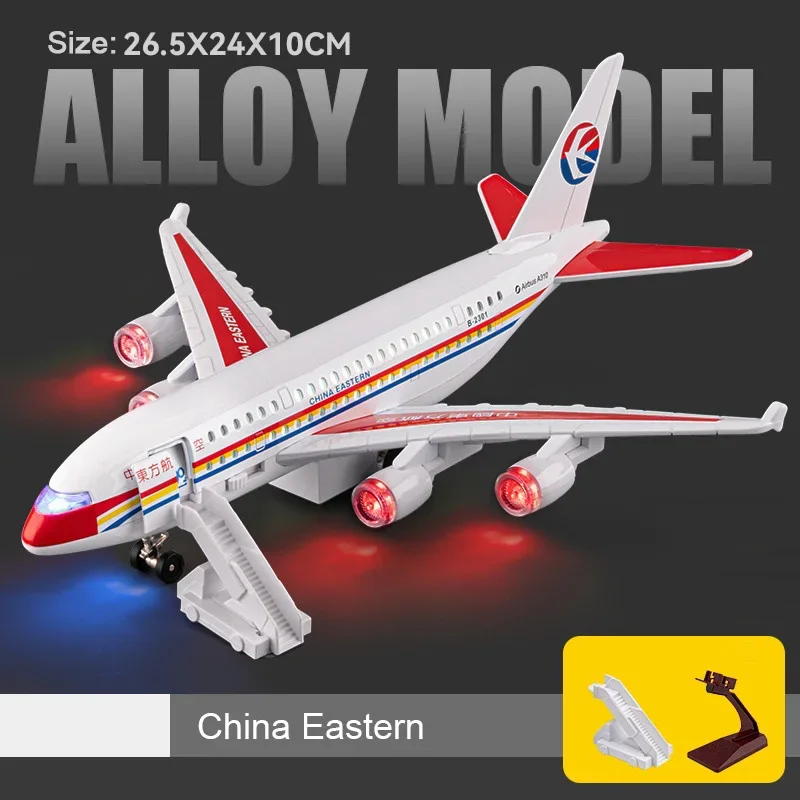 (china Eastern) 1:32 - Modelo De Avião, Com Porta Da Cabine Que Abre, Música E Luzes.