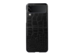 Capa De Celular Em Couro De Vaca Com Camada Superior De Crocodilo Para Samsung Galaxy Z Flip 3 5g
