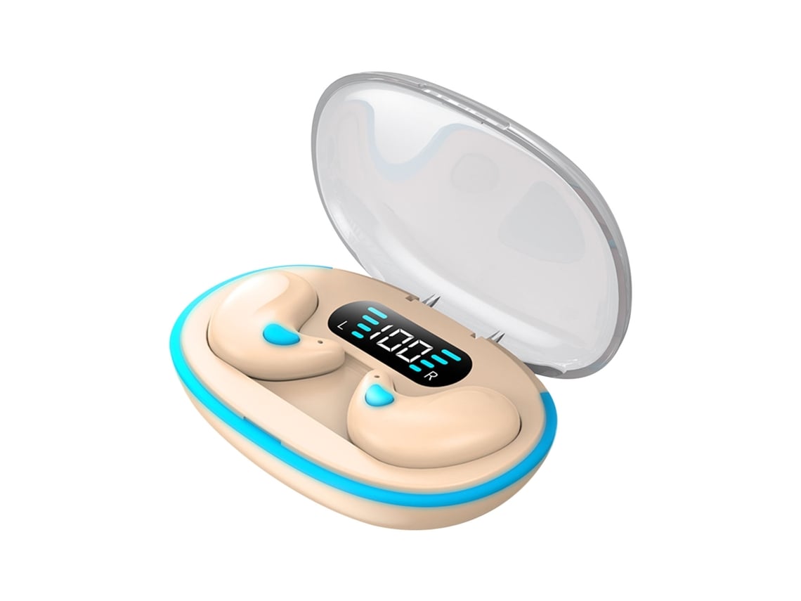 Auriculares Bluetooth True Wireless para Dormir Ocultos Compactos Chamadas Musicais Bateria de Longa Duração