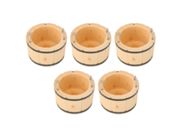 Rebe-5 Peças De Mini Banheiros De Madeira Para Casa De Bonecas Com Detalhes Exquisitos Acessório Portátil Presente Brinquedo