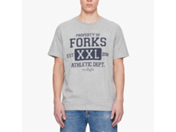Rockinstone Twilight Movie Forks Athletic Dept Gray Adult T-shirt Size:s