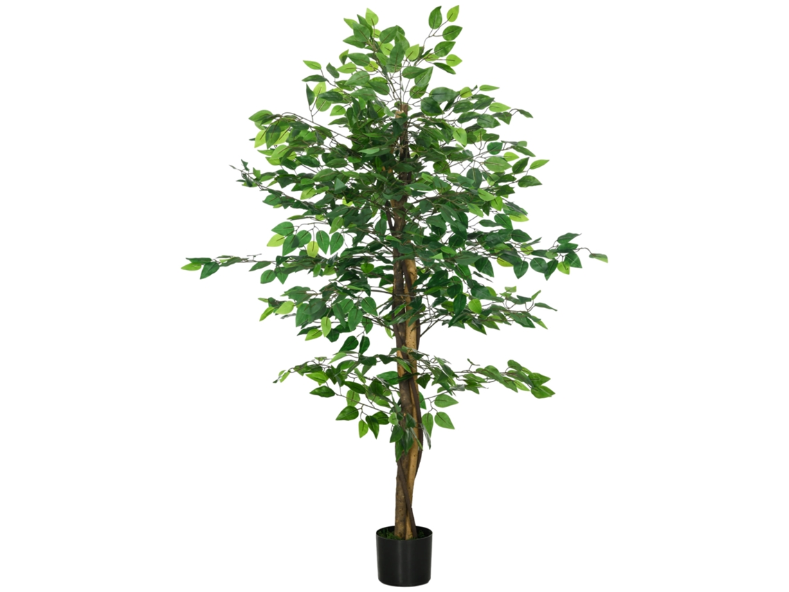 Ficus Artificial Planta,150cm,natural,vaso Incluso,verde BTFORUS