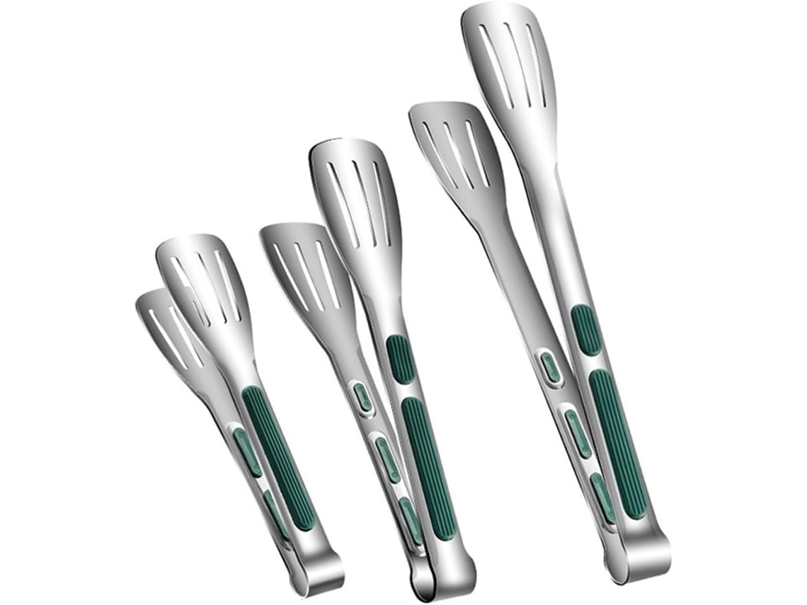 Pinça De Aço Inoxidável Para Alimentos, Ideal Para Manusear Pão E Itens De Churrasco Com Facilidade Design Cabo