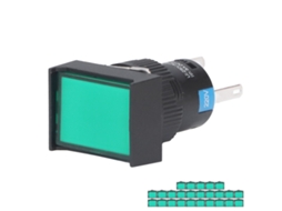 Laxiscreed Pack De 25 Interruptores Com Luz Verde, Retangular, Auto-trancável Para Uso Doméstico