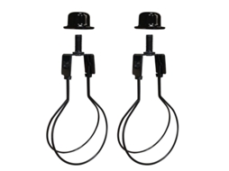 Kit de Adaptador Nova Line para Abajur com suporte de arpa, finials e níveis 2 peças preto