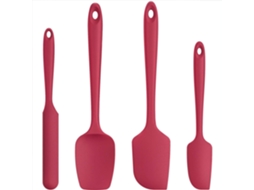 Espátulas De Silicona - 4 Piezas - Resistentes Al Calor 315℃ - Rojas