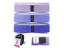 Cintas de Resistência de Yoga com Tela Antiderrapante para Squat e Glúteos, Roxo Claro, Roxo Escuro S/MARCA