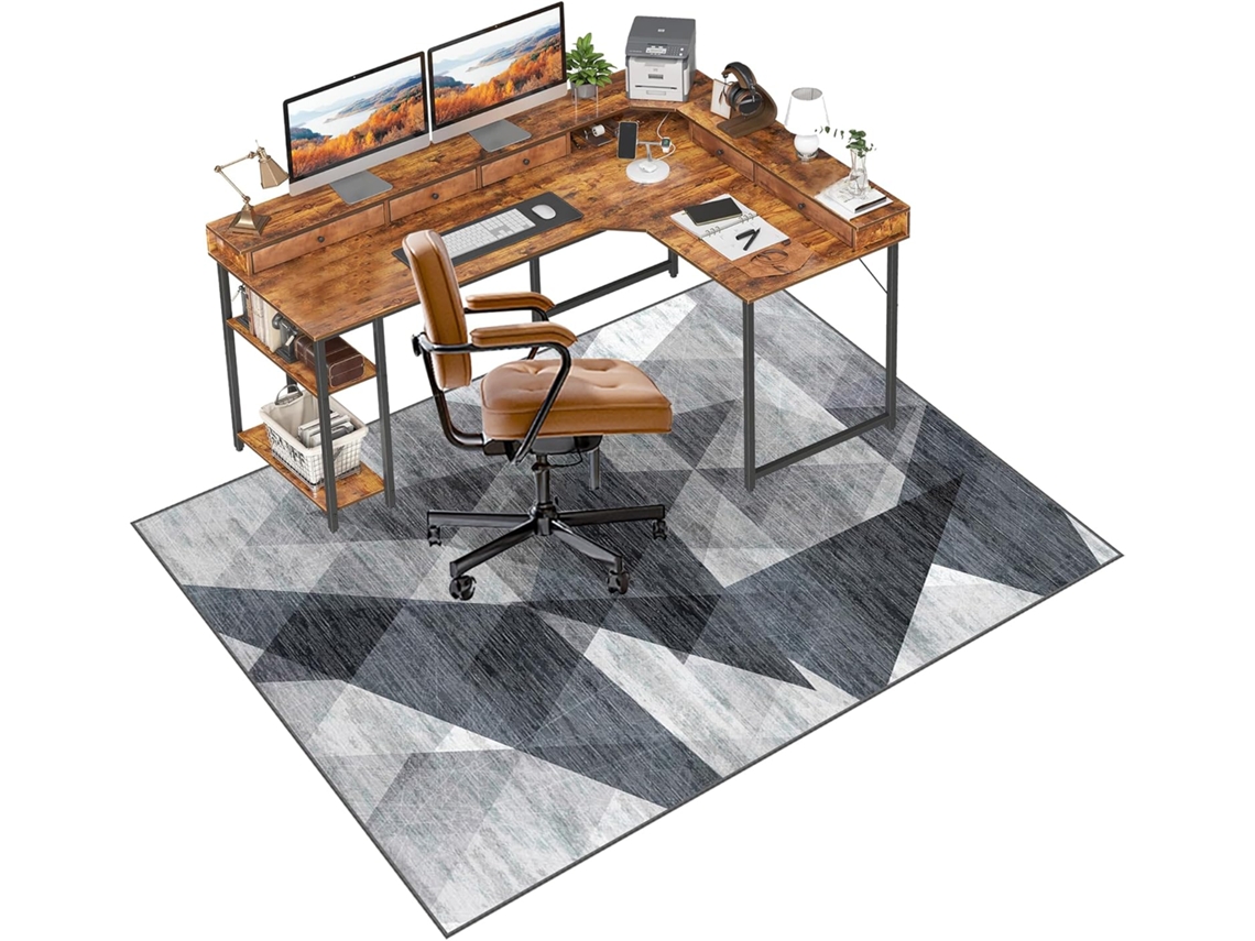 Tapete Cadeira Protetor Piso Antiderrapante 80 X 120 Cm Gamer, Escritório, Jogos, Pisos