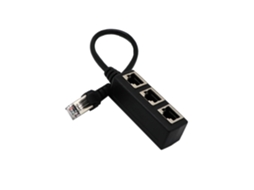 Adaptador De Rede Rj45, Com 1 A 3 Portas Lan (sem Incluir Cabos De 1 A 3 Divisores)