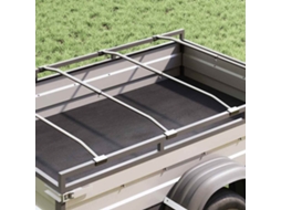 Vidaxl Suporte De Lona Para Reboques 4 Prateado 136-218 Cm Alumínio