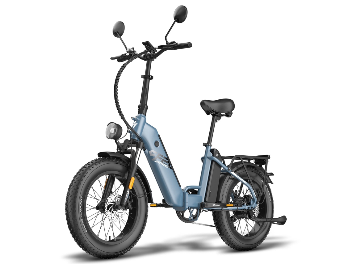 Bike Fafrees Ff20 Polar Motor 500w Bateria 48v 13.4ah2 Pneus De 20 Polegadas Freios A Disco Mecânicos Azul Acinzentado