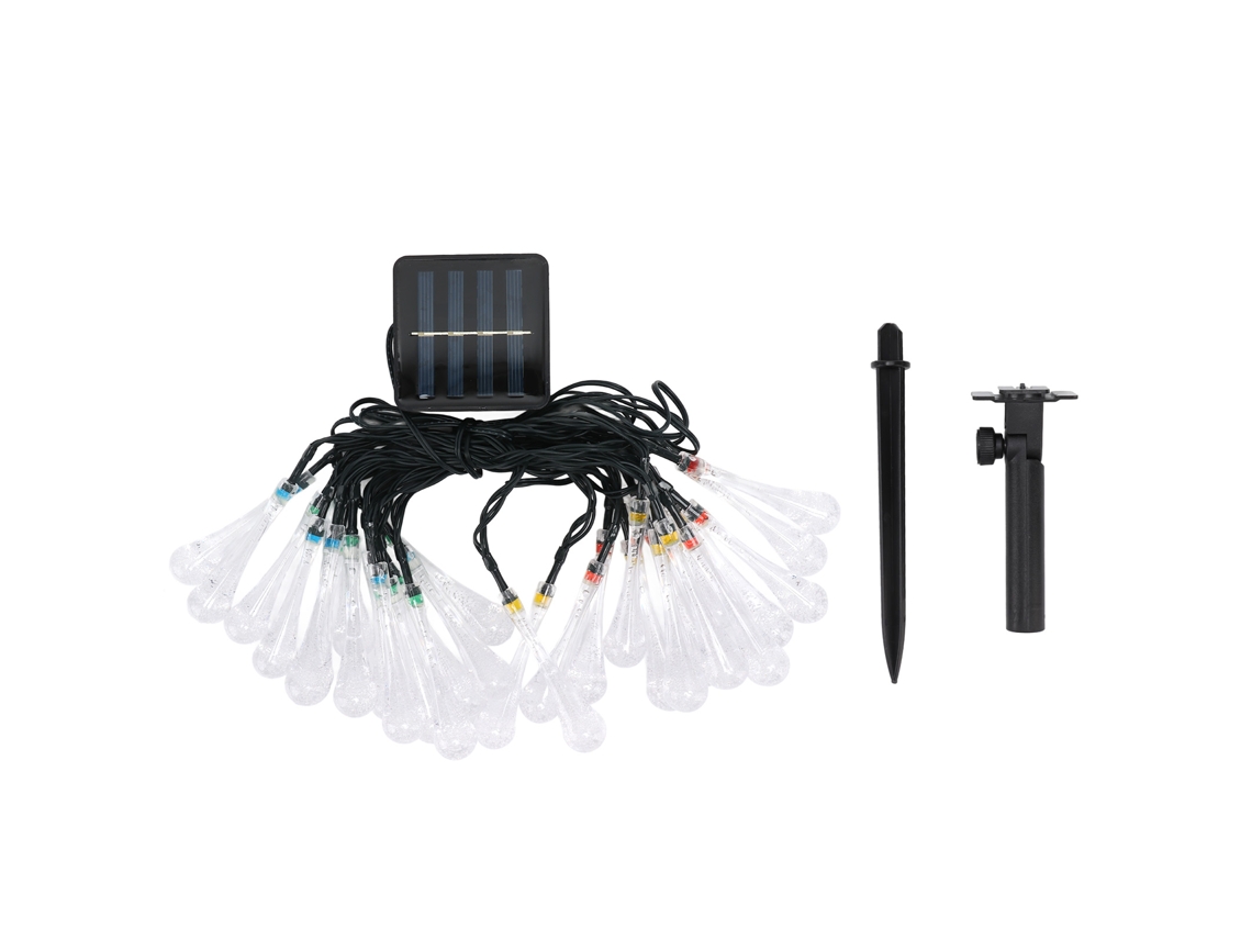Rebe-luz De Cadena Solar Ip65 Impermeável 2 Modos 30 Lâmpadas Led Para Jardim Exterior Colorido