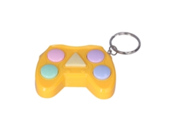 Mini chaveiro portátil para jogos, ideal para aliviar o estresse, perfeito para crianças, meninas e adultos, cor amarela.