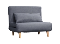 Sofá cama individual, dobrável, com encosto ajustável, chaise longue, estilo nórdico, espuma 25d, aparência de linho