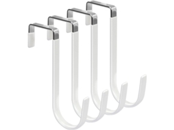 Conjunto De 4 Ganchos Porta, Cabides Com Proteção De Borracha Contra Arranhões, Organizador Resistente Para Sala De Estar, Banheiro, Quarto, Cozinha