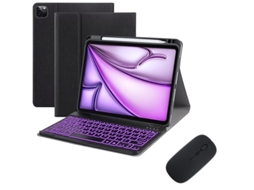 Lurelia Capa Com Teclado Bluetooth Para Ipad Pro 11 2024 Com Retroiluminação