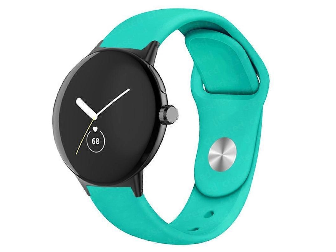 Pulseira De Silicone Com Fecho Invertido Em Cor Sólida Para Google Pixel Watch