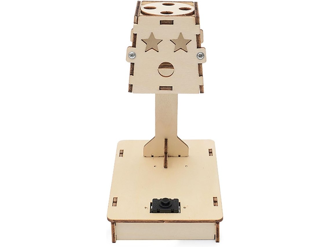 Luminária Noturna Automática De Madeira Com Controle Inteligente Luz