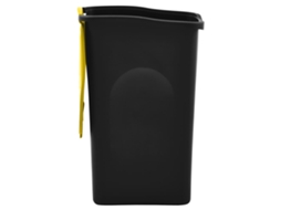 Vidaxl Soptunna Com Bloqueio 50l Preto E Branco