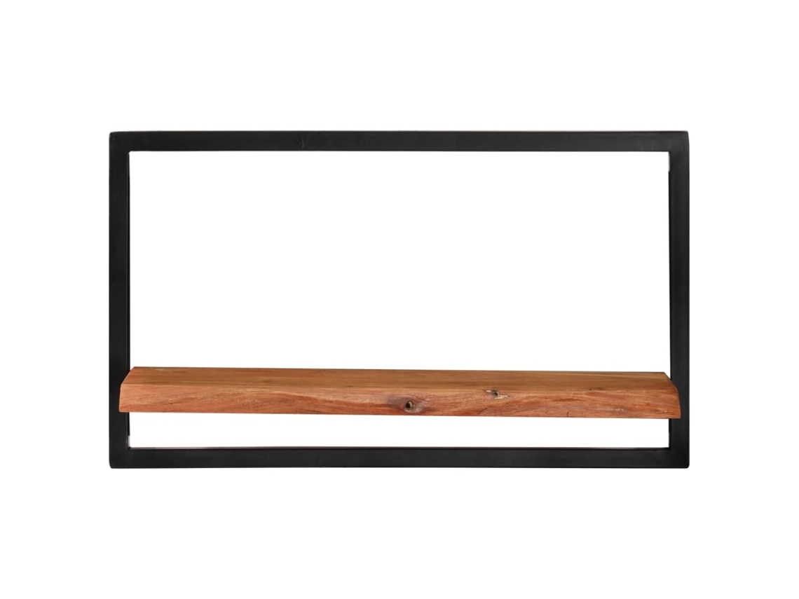 Prateleiras de parede 2 peças 60x25x35cm Madeira de Acácia Maciça e Aço MAISON EXCLUSIVE