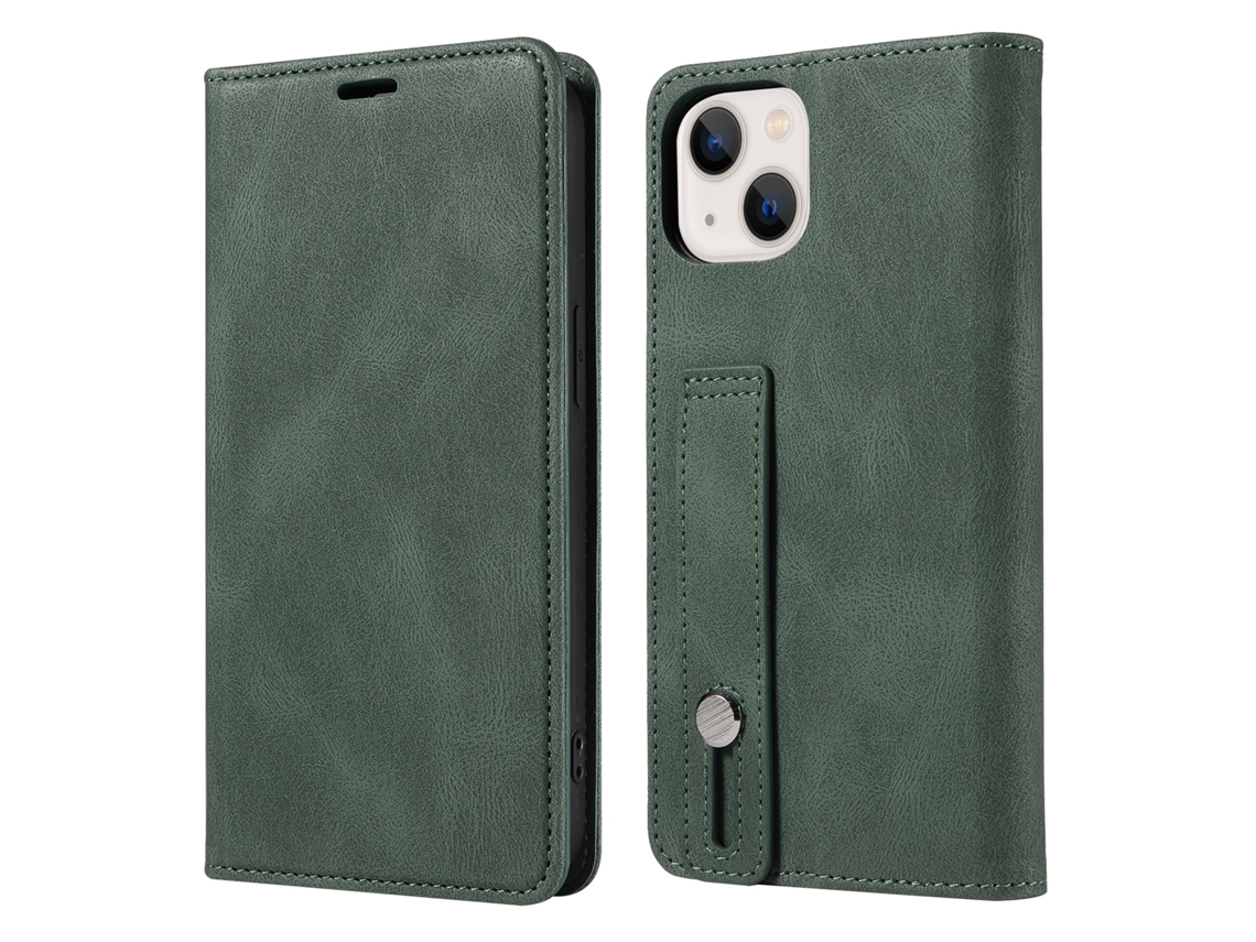 Capa De Couro Com Alça De Pulso Para Celular, Capa Flip.verde - Samsung S21 Ultra