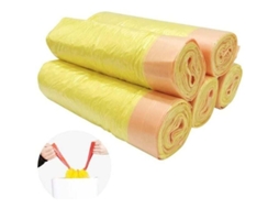 Sacos De Lixo Grossos De 20l Com Cordão, 45x50cm, Pacote Com 75 Unidades Para Casa E Escritório Aquaforge