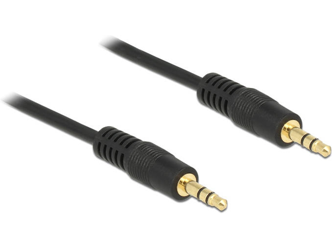 Cabo de Áudio DELOCK (Jack 3.5mm - 1 m - Preto)