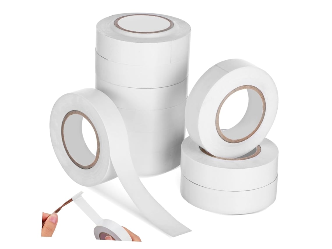 Hemobllo 10 Rolos De Fita Isolante Industrial Pvc Para Cabos Elétricos, Fita Adesiva Forte Para Instalação De Cabos