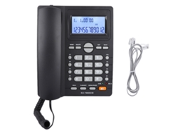 Telefone Fixo Com Fio Com Display De Identificação De Chamadas E Alto-falante (preto)