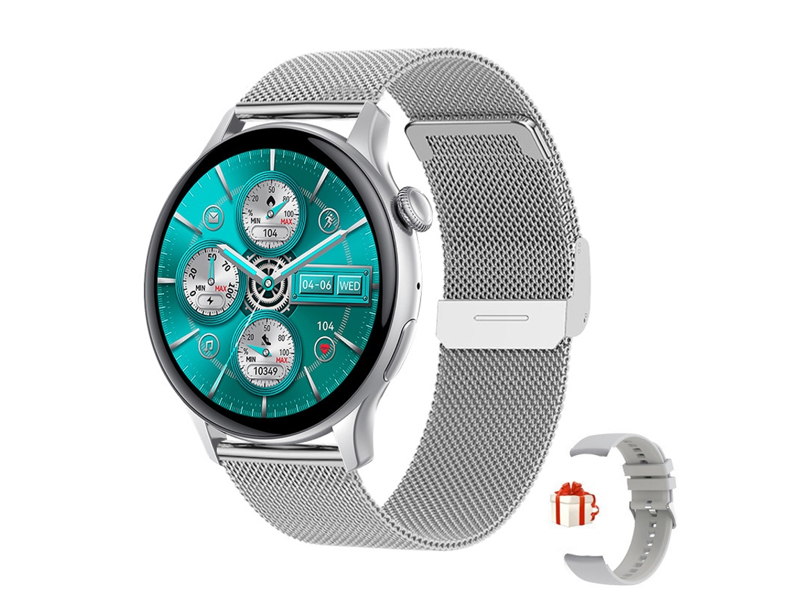 Smartwatch Yizhood Hk85 1.43 Inch Chamada Bluetooth Ip68 Impermeável (android E Ios Prata)