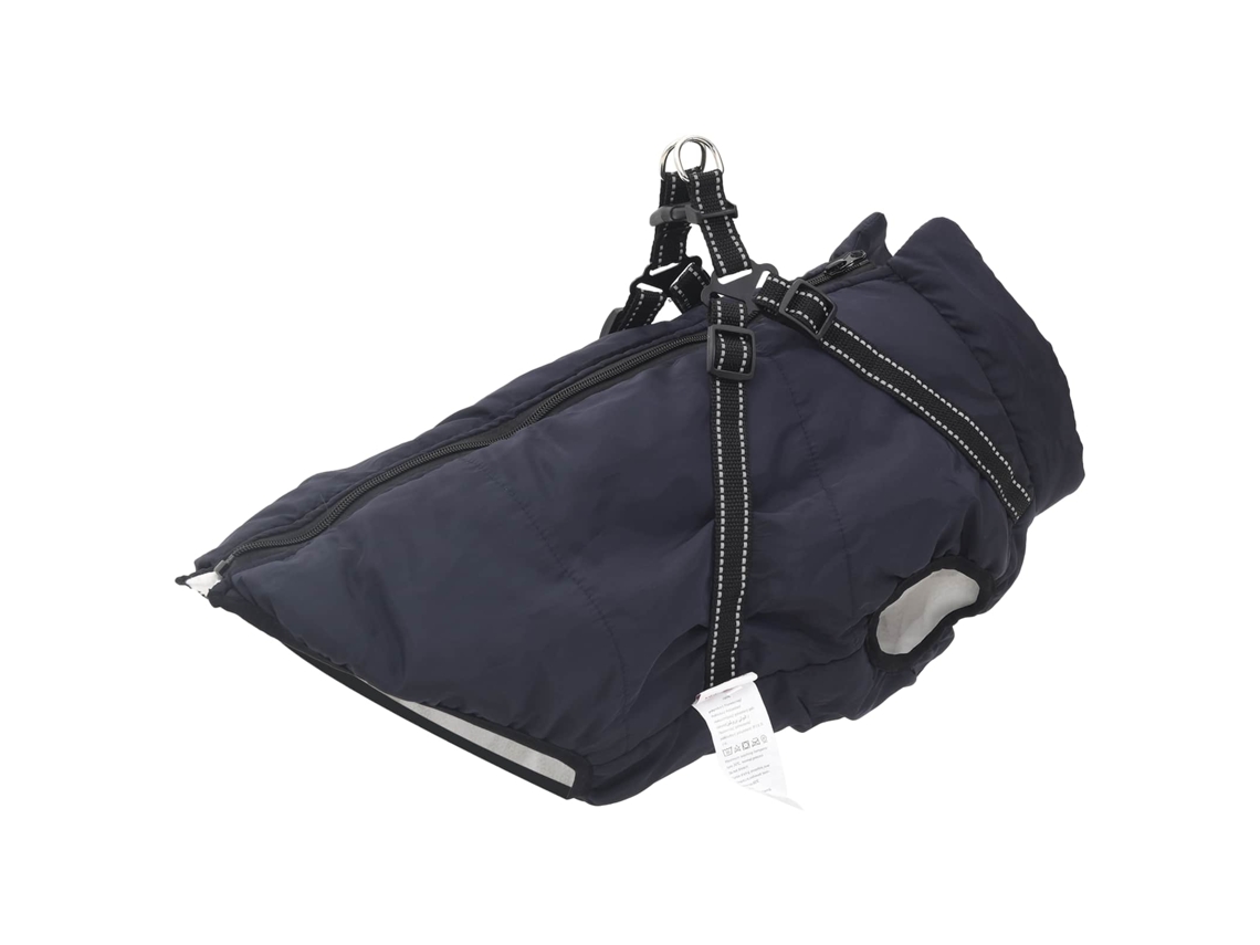Vidaxl Casaco Azul Marinho L48 Velo E Poliéster