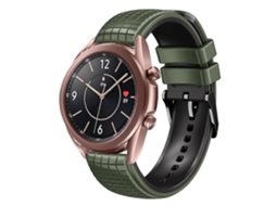Pulseira De Silicone Bicolor Com Malha De 20 Mm