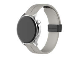 Bracelete Para Garmin Vívomove Hr/3/style/luxe/sport/trend (20mm) Cinza Claro Cuich