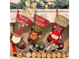3 Meias De Natal, 57 M Grandes Meias De Natal Personalizadas, Para Pendurar Dentro Da Árvore De Natal Olysi Shop