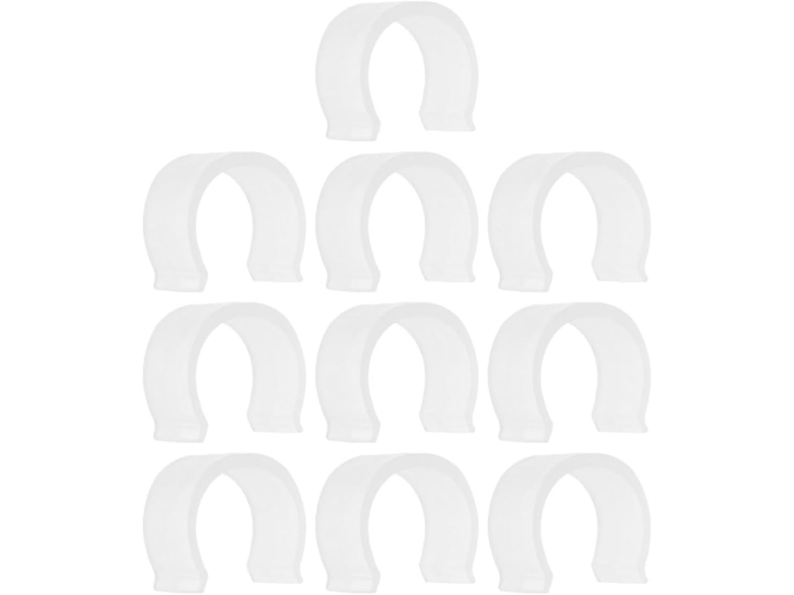 Stobok Conjunto De 10-suportes Plástico Para Varão Cortina 26-28mm, Fixadores Antiderrapantes Para Janelas De Quartos