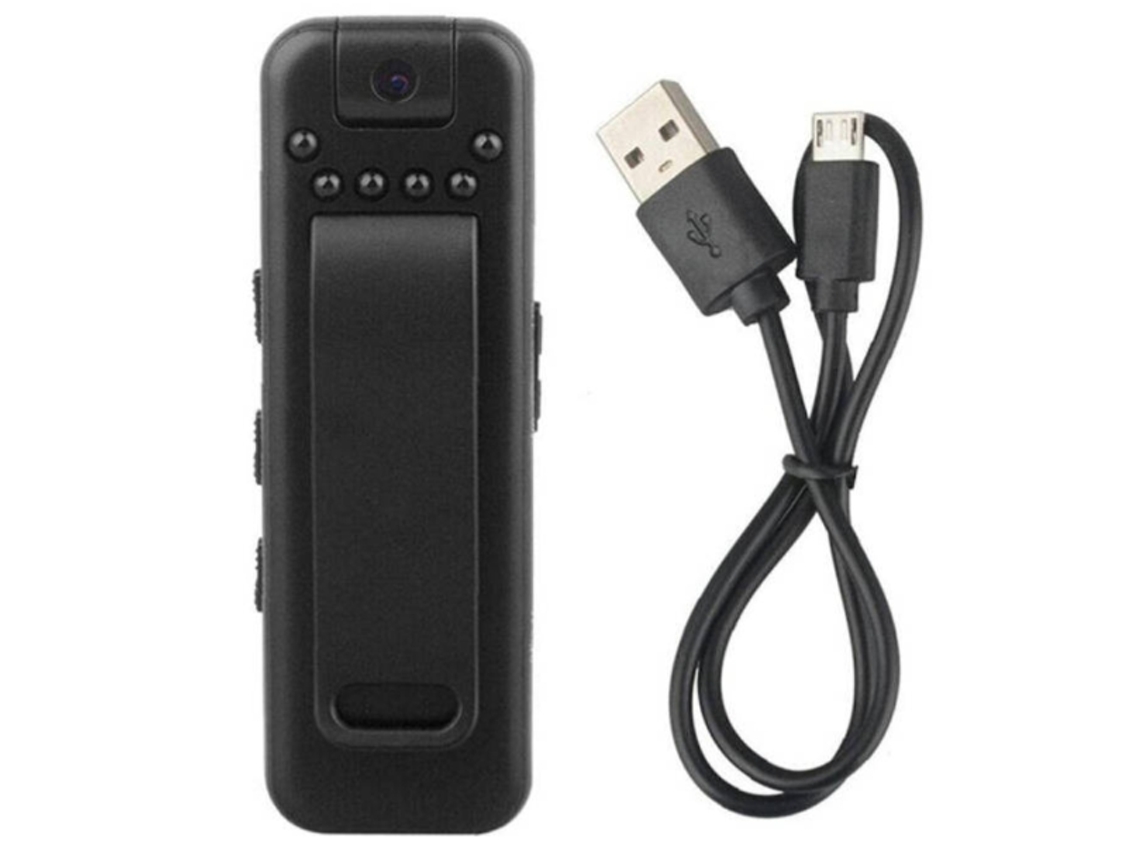 Gravador De Vídeo Giratório 1080p Mini Câmera Corporal Com Clipe Traseiro De Visão Noturna Desempenho Confiável Yizhood (preto)