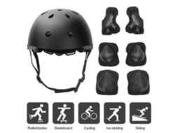 Kit de Proteção Infantil, Kit de para Joelhos com Capacete AQUAFORGE