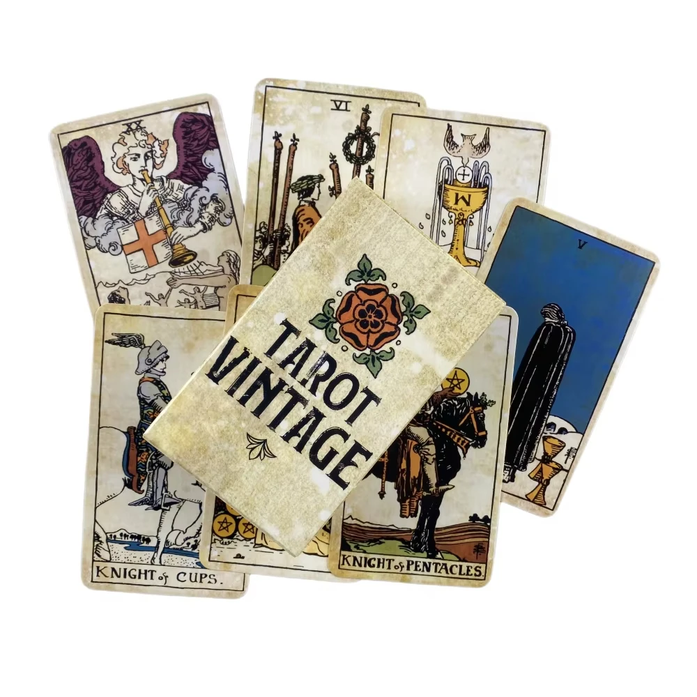 Conjunto De Tarô Retrô Com 78 Cartas Rider-waite, Oráculo, Versão Em Inglês, Versão De Adivinhação